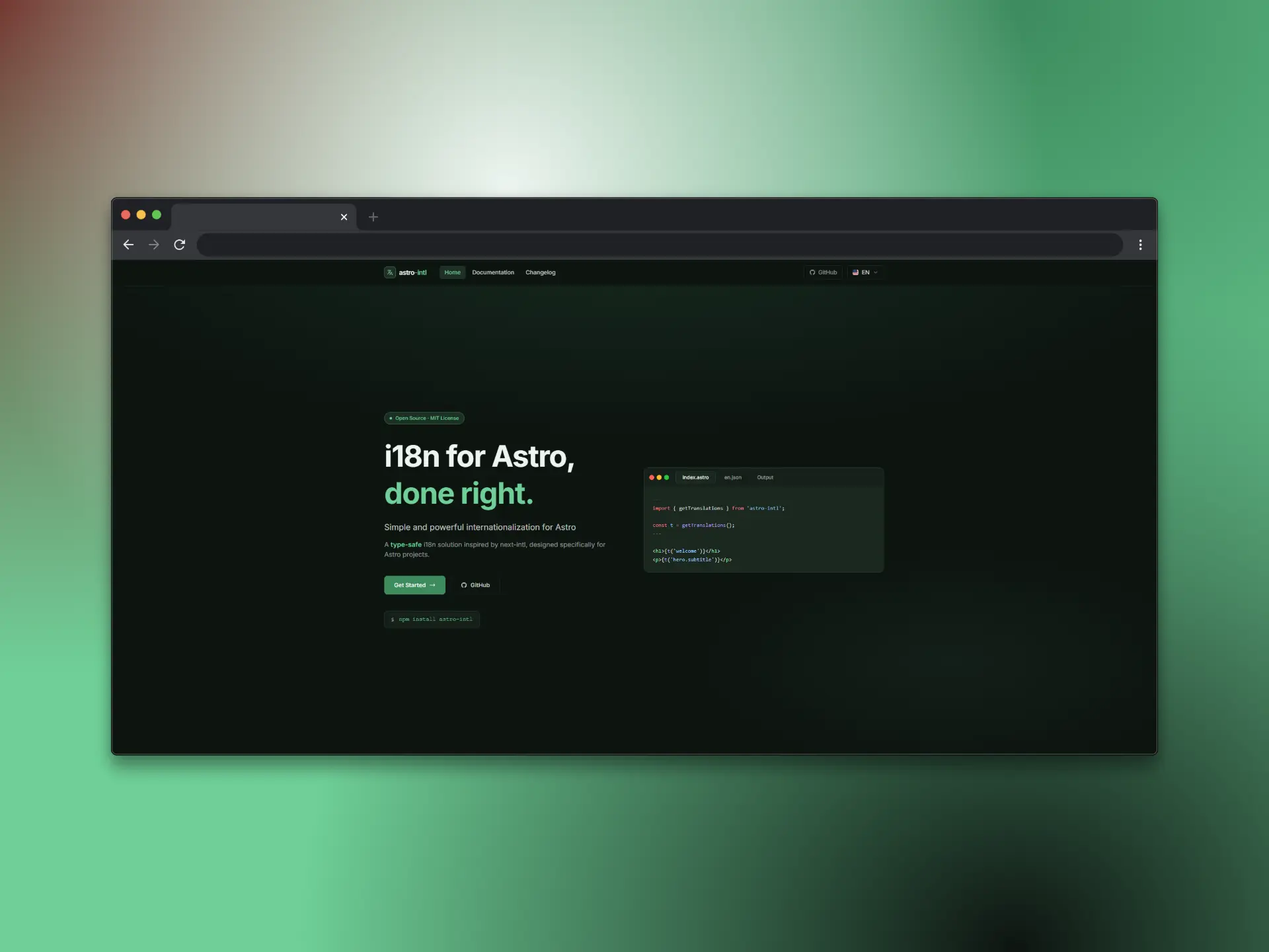 Astro-Intl - Simple and powerful i18n for Astro